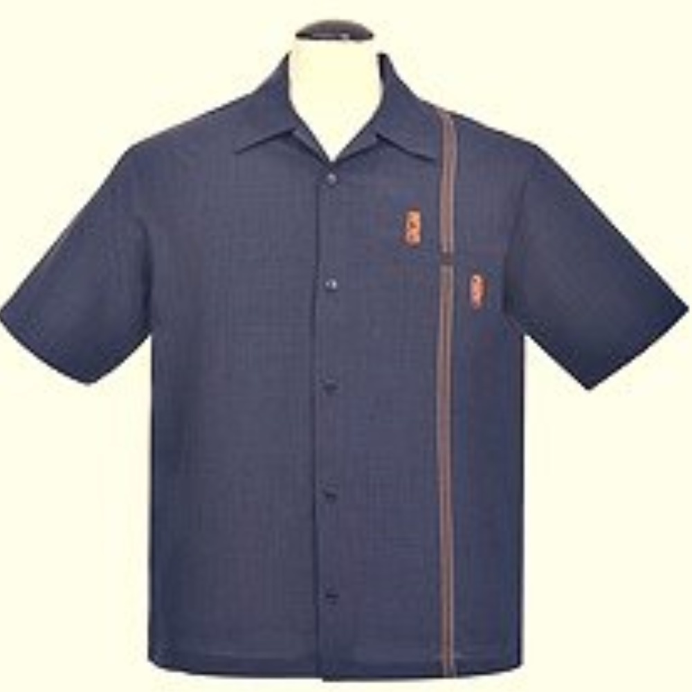 Steady Classic Tiki Man Retro Casual Shirt NWT